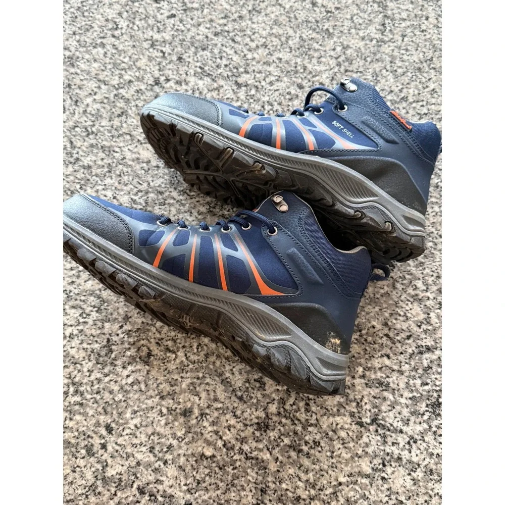 Eddie Bauer Summit Mid Hiking Trail Boot Mens 8.5 women's 10 Blue Orange